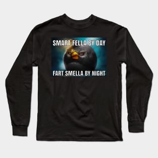 Smart Fella By Day Fart Smella By Night - Funny Shirts, Parody Tees, Smart Fella, Fart Shirt, Meme Shirt, Funny Gift Shirts, Meme Gifts Long Sleeve T-Shirt